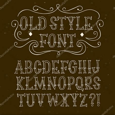 Hand Drawn Old Style Font Stock Vector By Shtonado 101048412