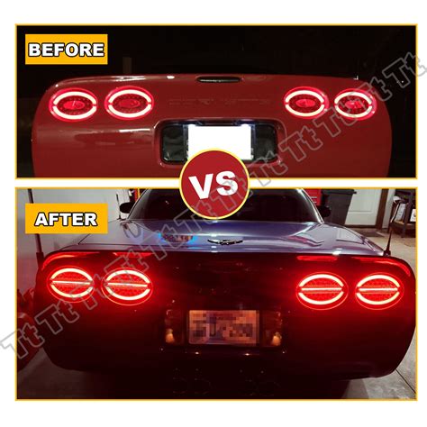 For 1997 2004 Corvette C5 Halo Led Tail Lights Brake Lamps W