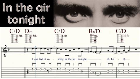 IN THE AIR TONIGHT PHIL COLLINS Guitar Tutorial TAB Sheet Music