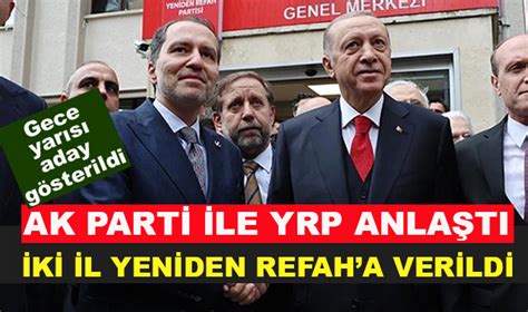 AK Parti ile Yeniden Refah Anlaştı SİYASET Gazete Doğu