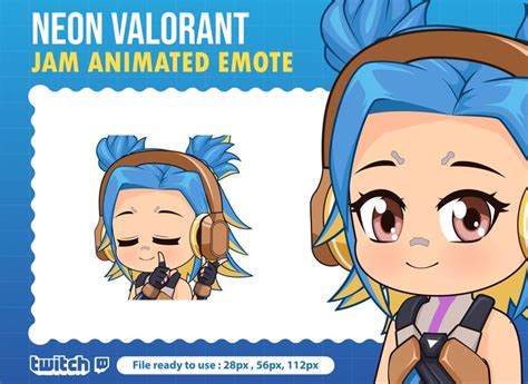 Neon Valorant Jam Animated Emote For Twitch Twitch Animated Emotes Etsy