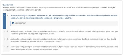 Apol Sistemas Operacionais Nota Sistemas Operacionais I