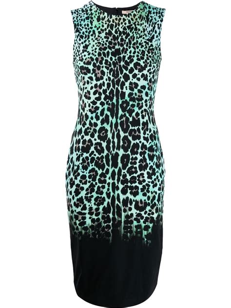 Roberto Cavalli Leopard Print Midi Dress Farfetch