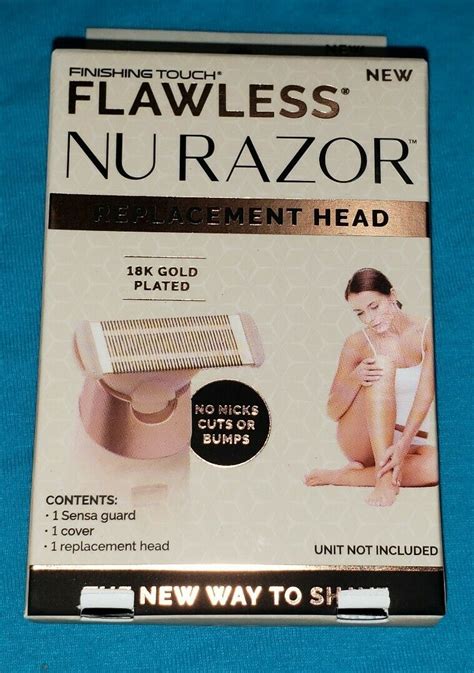 3 Finishing Touch Flawless Nu Razor Replacement Head Only 18k Gold