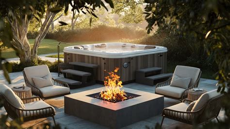 Amazing Hot Tub Fire Pit Combo Designs For Inspiration