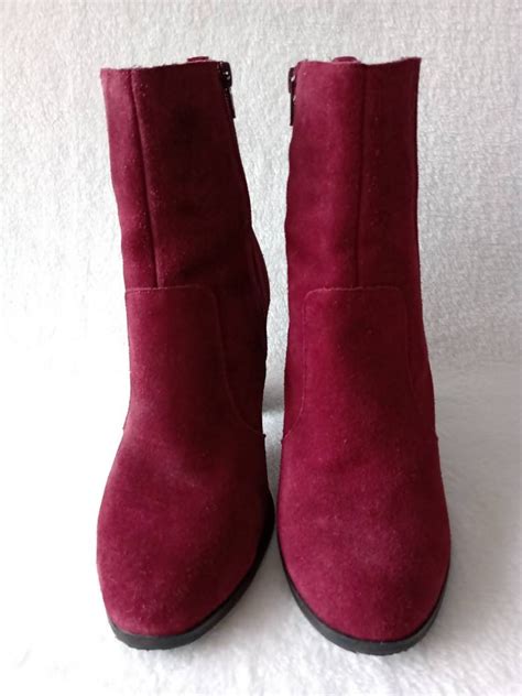 Red Suede 60s Boots 70s Boots Seventies Boots Ankle Boots Etsy