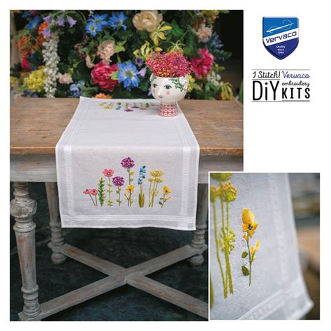 Runner Spring Flowers From Vervaco Home Deco Cross Stitch Kits