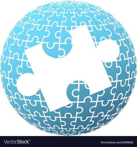 Puzzle-globe Royalty Free Vector Image - VectorStock