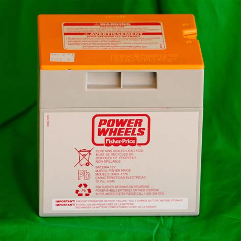 New Power Wheels Gray Orange Top 12 Volt Battery 12v 00801 1776 Ebay