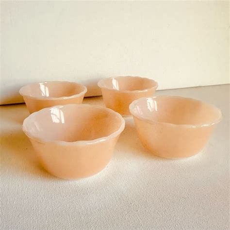 Fire King Kitchen Vintage Fire King Peach Luster Scalloped Edge