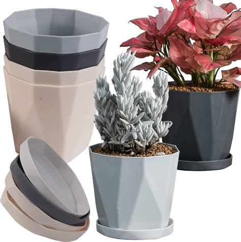 Amazon ISIVBPEP Plant Pots 6 Inch Planters For Indoor Plants 6