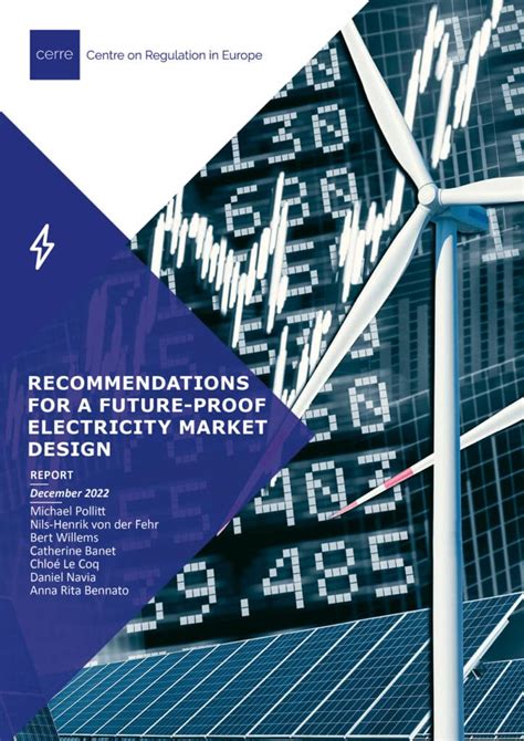 Recommendations For A Future Proof Electricity Market Design Cerre