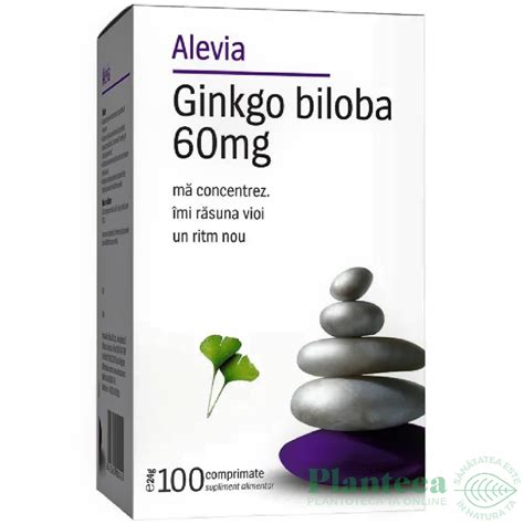 Ginkgo Biloba Mg Cp Alevia Pret Lei Planteea