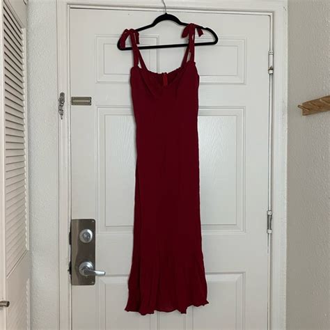 Reformation Dresses Reformation Nikita Midi Dress In Red Size 2