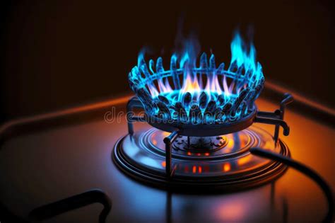 Flame From Gas Burner And Money In Front 3D Rendered Illustration