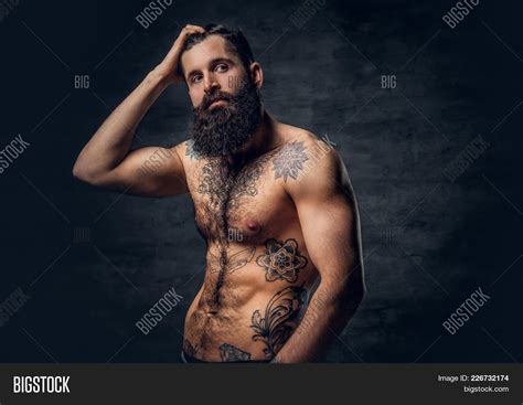 Shirtless Bearded Male Image Photo Free Trial Bigstock