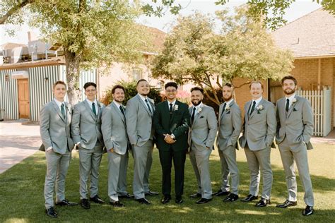 Dark green groom grey groomsmen suits | Groomsmen grey, Gray groomsmen ...