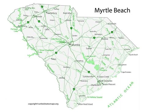 Myrtle Beach Map | Map of Myrtle Beach South Carolina