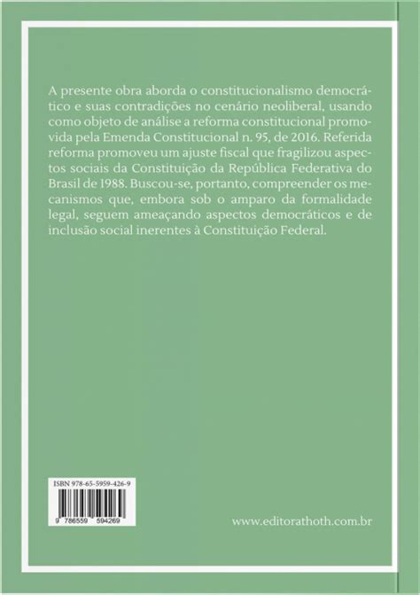 Editora Thoth Processo Desconstituinte E Reforma Constitucional