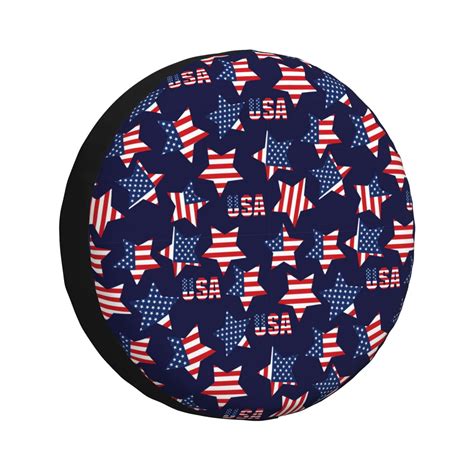 Junzan American Stars Tire Cover Wheel Protector For Truck Suv Trailer