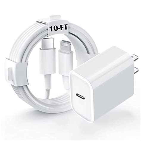 Chargeur IPhone Charge Rapide 10 FT Apple MFi Certified Bloc De