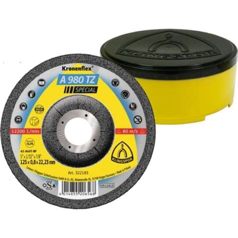 Disque à tronçonner KRONENFLEX A 980 TZ Special 125x0 8x22 23mm