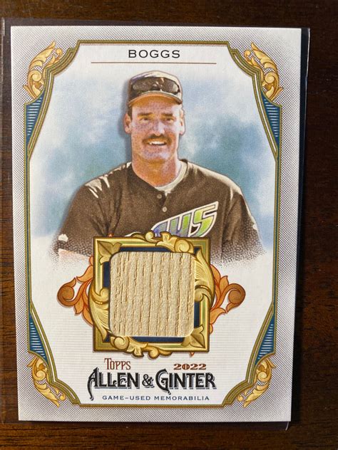 2022 Topps Allen Ginter Wade Boggs AGRB WB Bat Relic Tampa Bay Devil