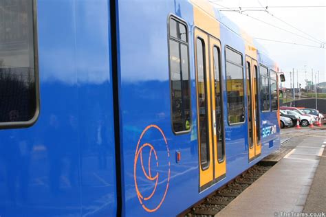 Picture Of Sheffield Supertram Tram New Livery At Nunnery Depot