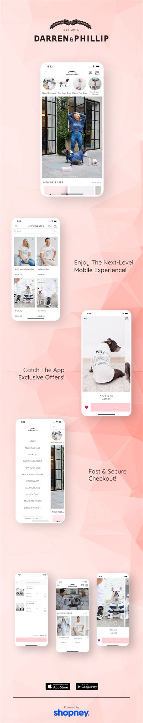 Darren Phillip Mobile App For Shopify Store Built With Shopney