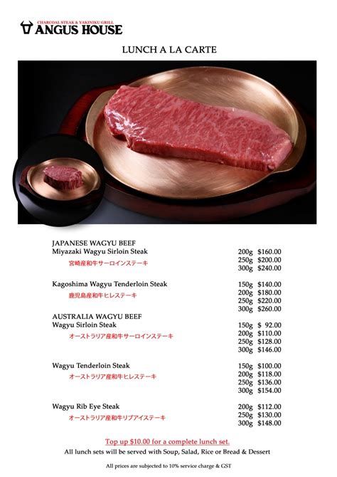 Lunch Menu – Angus House