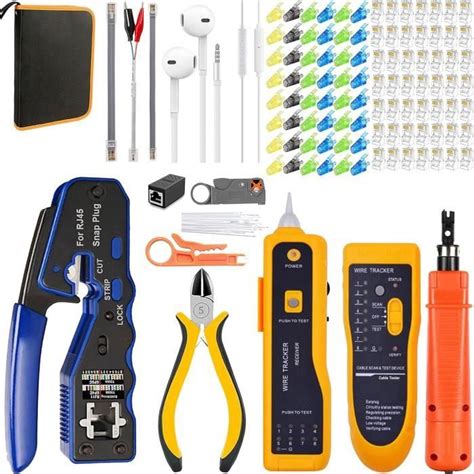 Mayline Rj45 Rj12 Rj11 Cat5 Cat6 Outils Kit Réseau Professionnel