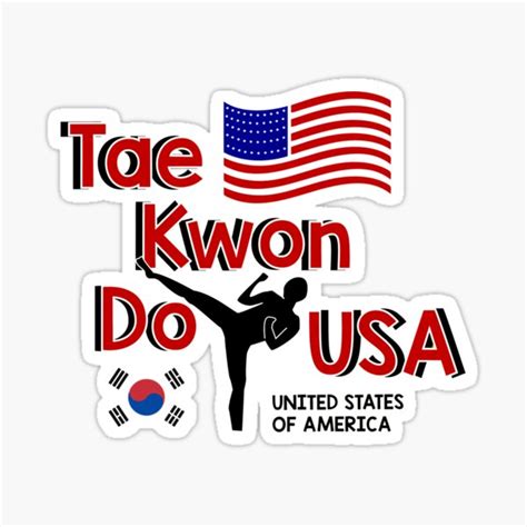 "tae kwon do usa" Sticker for Sale by yellow-art | Redbubble