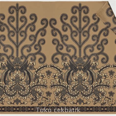 Jual Kain Batik Kualitas Ekspor Motif Batik Burung Kembar Sogan V