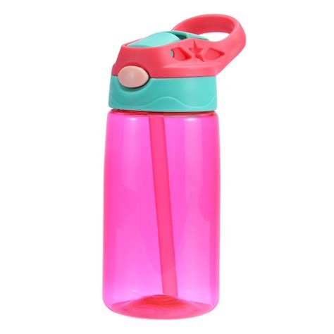 Kids Children Straw Water Bottle Plastic Drinking Cup Leak Proof