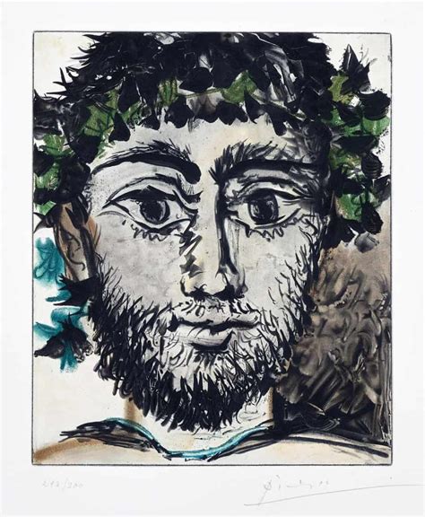 Pablo Picasso T Te De Faune Head Of A Faun Aquatint S