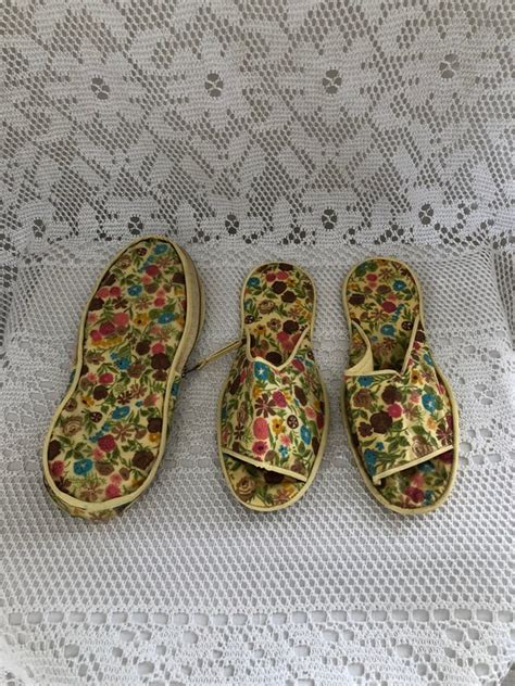 Chaussons Vintage Femme Années 70 Mules Pocket taille Gem