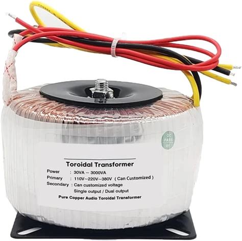 Transformateur toroïdal 300 W double sortie 3 fils 12 V 0 12 V