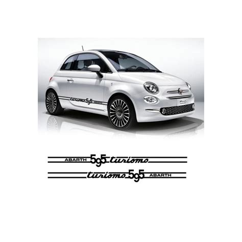 Bandes latérales adhésives en vinyle Fiat 500 abarth 595