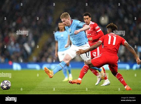 Manchester Citys Kevin De Bruyne Left And Bayern Munichs Kingsley