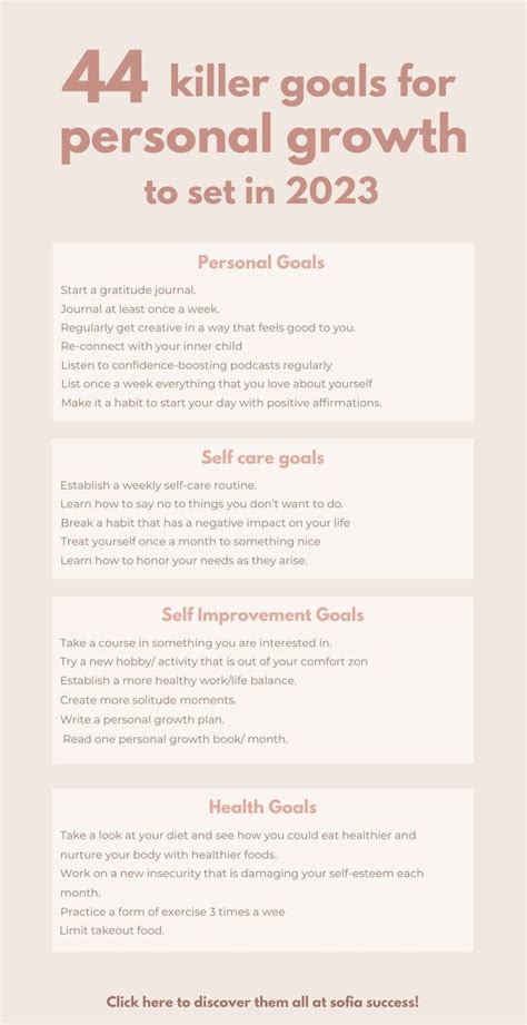 44 Killer Personal Growth Goals To Set In 2023 Life Improvement Self