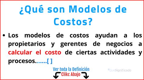 Modelos De Costos M Todos En La Gesti N Empresarial