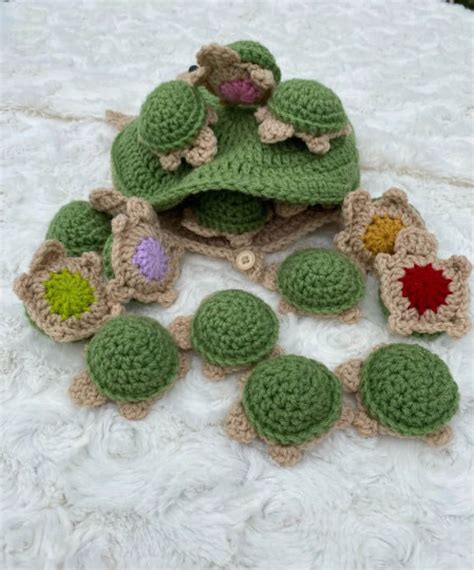 Turtle Crochet Memory Game Complete Guide Crocheting Etsy