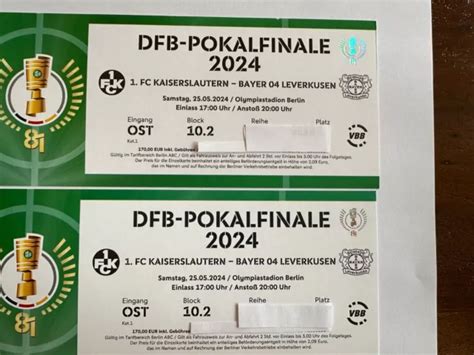 Tickets Dfb Pokal Finale Fck Bayer Kategorie Eur