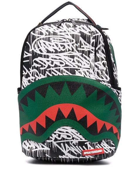 Sprayground Shark Teeth Print Backpack In Black For Men Lyst