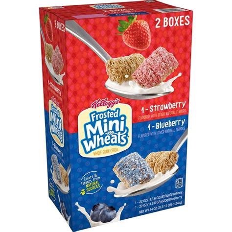 Kelloggs Frosted Mini Wheats Breakfast Cereal Variety Pack 44 Ounce