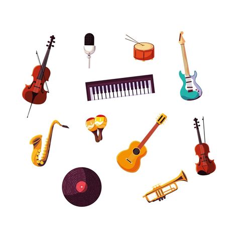 Collection Of Musical Instrument For Music Festival 1248864 Vector Art