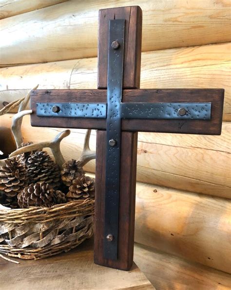 Rustic Wooden Cross Farmhouse Cross Reclaimed Wood Cross Etsy