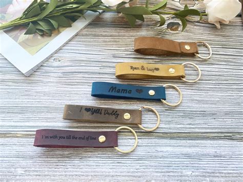 Porte clés personnalisés en cuir fait main personnalisés en Etsy