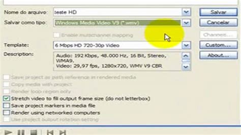 Tutorial Salvando Em Hd Sony Vegas Hd Youtube