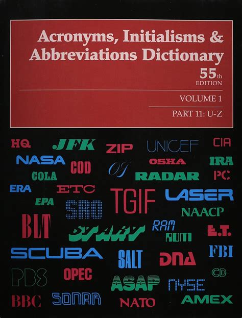 Acronyms Initialisms And Abbreviations Dictionary A